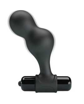 MR PLAY - PLUG ANAL VIBRADOR DE SILICONA NEGRO