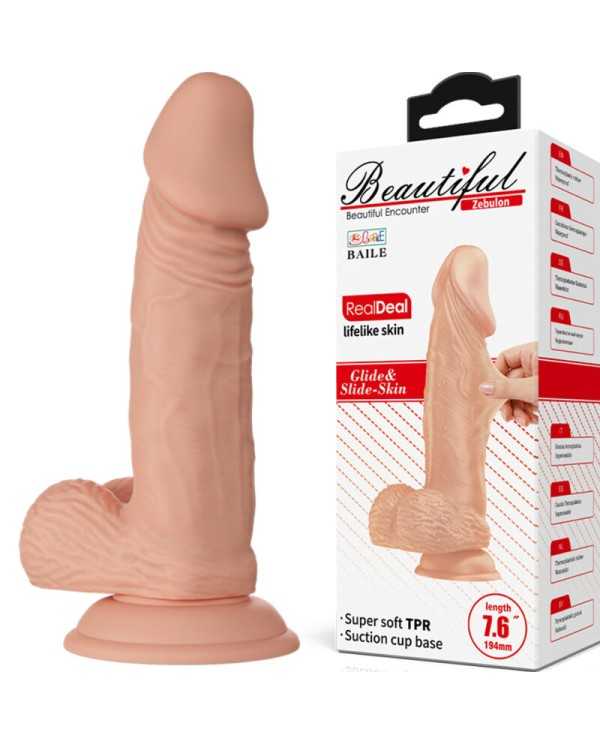 BEAUTIFUL ENCOUNTER ZEBULON DILDO REALISTICO FLEXIBLE 194 CM NATURAL