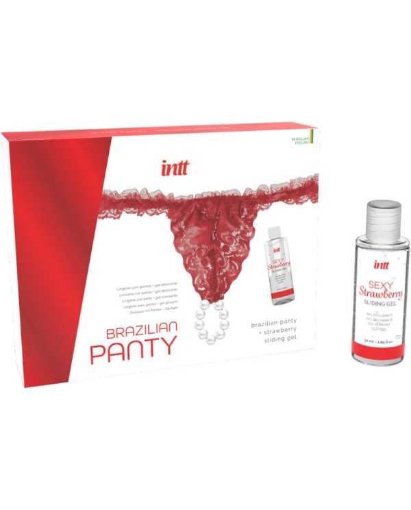 INTT BRAGA BRASILENA ROJA CON PERLAS Y GEL LUBRICANTE 50ML