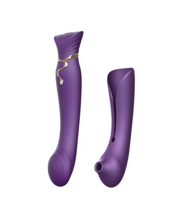 ZOLO QUEEN SET PULSE WAVE CLIT STIM MORADO