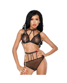 ME-SEDUCE DOTTY SET DOS PIEZAS NEGRO S/M