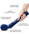 FUN FACTORY VIM WAND RUMBLE VIBRADOR RECARGABLE SILICONA AZUL MEDIANOCHE