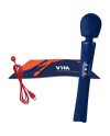 FUN FACTORY VIM WAND RUMBLE VIBRADOR RECARGABLE SILICONA AZUL MEDIANOCHE