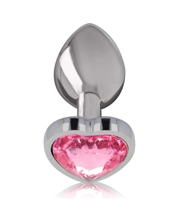 INTENSE PLUG ANAL METAL ALUMINIO CORAZoN ROSA TALLA L