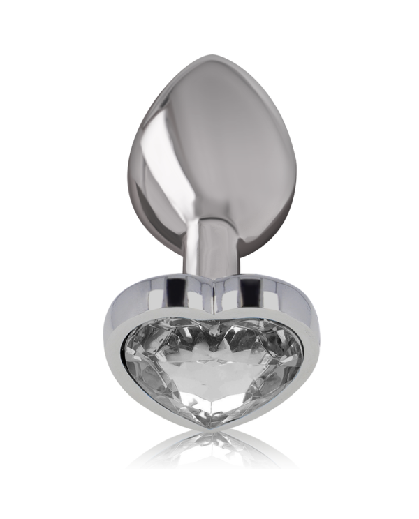 INTENSE PLUG ANAL METAL ALUMINIO CORAZoN BLANCO TALLA L