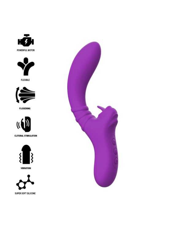 INTENSE HARRY VIBRADOR FLEXIBLE CON LENGUA MORADO