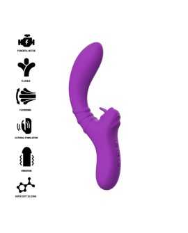 INTENSE - HARRY VIBRADOR FLEXIBLE CON LENGUA MORADO