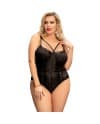 QUEEN LINGERIE TEDDY ENCAJE NEGRO S M