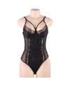 QUEEN LINGERIE TEDDY ENCAJE NEGRO S M