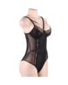 QUEEN LINGERIE TEDDY ENCAJE NEGRO S M