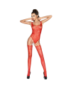 PASSION WOMAN BS034 BODYSTOCKING ROJO TALLA UNICA