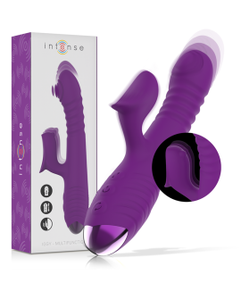 INTENSE - IGGY VIBRADOR MULTIFUNCIÓN RECARGABLE UP & DOWN CON ESTIMULADOR DE CLITORIS MORADO