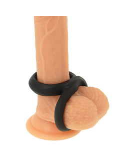 POWERING SUPER FLEXIBLE Y RESISTENTE ANILLO PENE Y TESTICULOS PR12 NEGRO