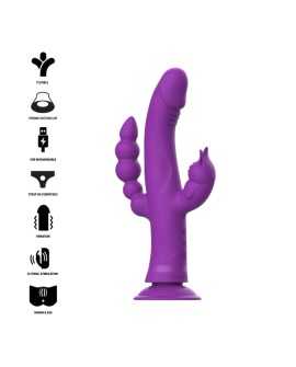 INTENSE - CASANOVA VIBRADOR RABBIT SILICONA TRIPLE MOTOR MORADO