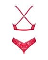 OBSESSIVE LACELOVE SET DOS PIEZAS CUPLESS ROJO XS S