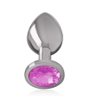 INTENSE PLUG ANAL METAL ALUMINIO CON CRISTAL ROSA TALLA L