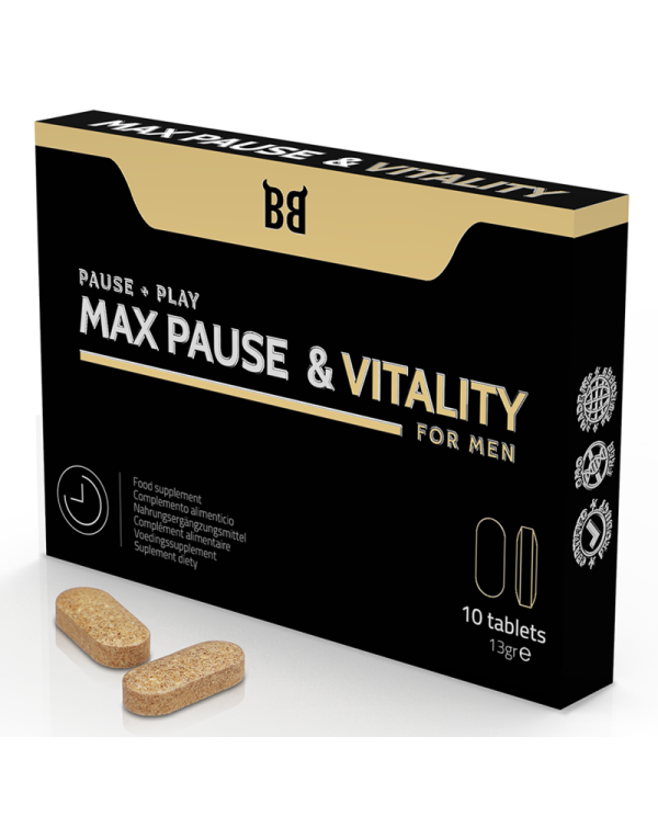 BLACKBULL BY SPARTAN MAX PAUSE VITALITY RETARDANTE PARA HOMBRE 10 CaPSULAS