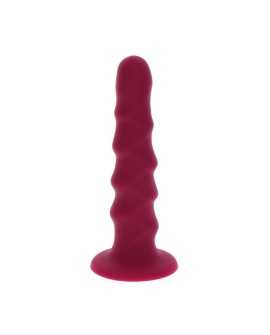 GET REAL - RIBBED DONG 12 CM ROJO