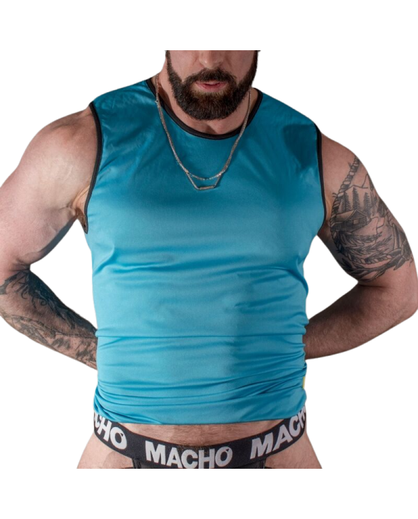 MACHO CAMISETA AZUL S M