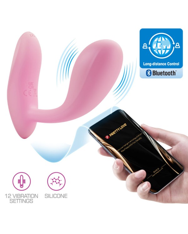 PRETTY LOVE BAIRD G SPOT 12 VIBRACIONES RECARGABLE ROSA APP