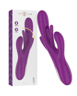 INTENSE - APOLO VIBRADOR MULTIFUNCIÓN RECARGABLE 7 VIBRACIONES CON LENGUA OSCILANTE MORADO