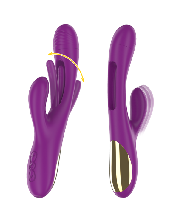 INTENSE APOLO VIBRADOR MULTIFUNCIoN RECARGABLE 7 VIBRACIONES CON LENGUA OSCILANTE MORADO