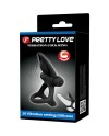 PRETTY LOVE ANILLO VIBRADOR 10 VIBRACIONES SILICONA NEGRO