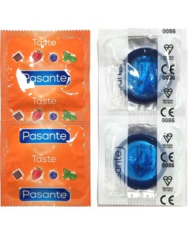 PASANTE - PRESERVATIVO SABOR ARANDANO BOLSA 144 UNIDADES