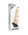 BASECOCK VIBRADOR REALISTICO CONTROL REMOTO NATURAL CON TESTICULOS 195CM