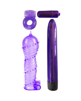 CLASSIX - KIT PARA PAREJAS CON ANILLO, FUNDA Y BALAS MORADO