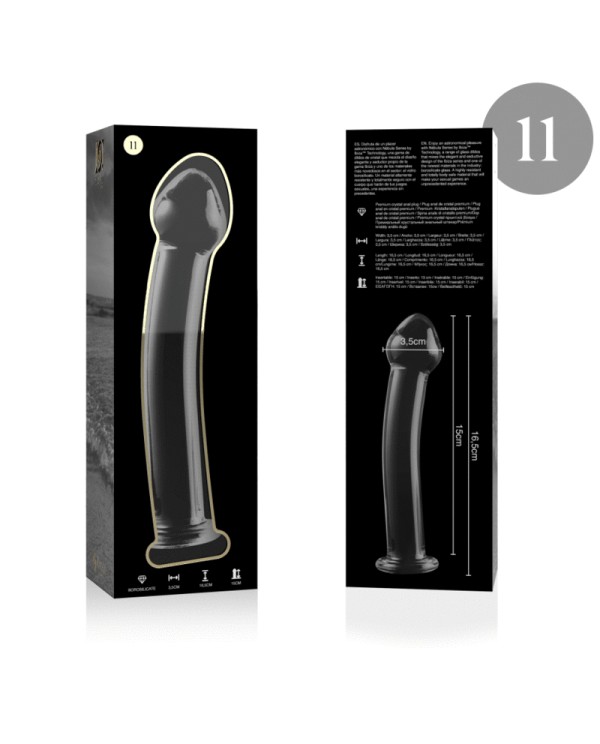 NEBULA SERIES BY IBIZA MODELO 11 DILDO CRISTAL BOROSILICATO 16 X 3 CM TRANSPARENTE