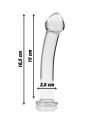 NEBULA SERIES BY IBIZA MODELO 11 DILDO CRISTAL BOROSILICATO 16 X 3 CM TRANSPARENTE