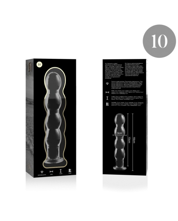 NEBULA SERIES BY IBIZA MODELO 10 DILDO CRISTAL BOROSILICATO 165 X 35 CM TRANSPARENTE