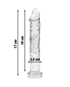 NEBULA SERIES BY IBIZA MODELO 12 DILDO CRISTAL BOROSILICATO 17 X 35 CM TRANSPARENTE