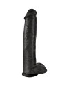 KING COCK PENE REALISTICO CON TESTICULOS 342 CM NEGRO