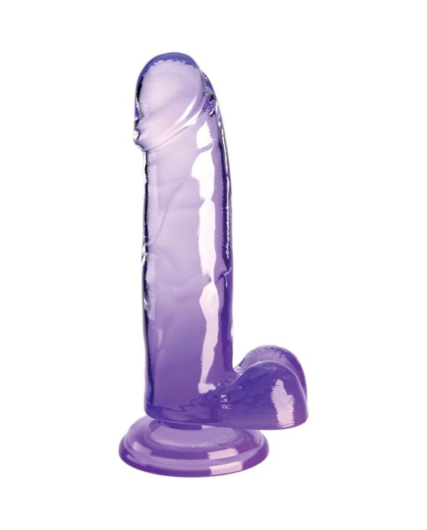 KING COCK CLEAR PENE REALISTICO CON TESTICULOS 152 CM MORADO