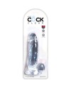 KING COCK CLEAR PENE REALISTICO CON TESTICULOS 152 CM TRANSPARENTE