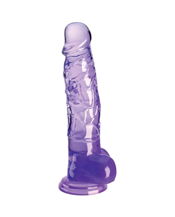 KING COCK CLEAR PENE REALISTICO CON TESTICULOS 165 CM MORADO