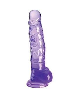 KING COCK CLEAR - PENE REALISTICO CON TESTICULOS 16.5 CM MORADO