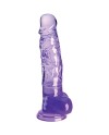 KING COCK CLEAR PENE REALISTICO CON TESTICULOS 165 CM MORADO