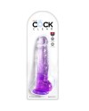 KING COCK CLEAR PENE REALISTICO CON TESTICULOS 165 CM MORADO