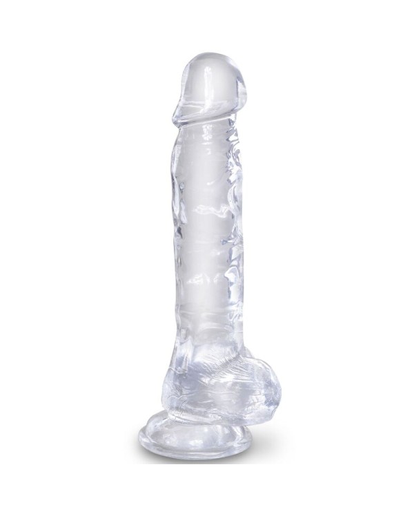 KING COCK CLEAR PENE REALISTICO CON TESTICULOS 165 CM TRANSPARENTE