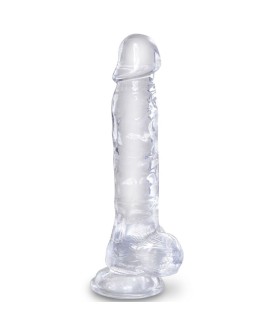 KING COCK CLEAR - PENE REALISTICO CON TESTICULOS 16.5 CM TRANSPARENTE