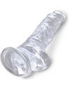 KING COCK CLEAR PENE REALISTICO CON TESTICULOS 165 CM TRANSPARENTE