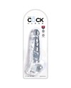 KING COCK CLEAR PENE REALISTICO CON TESTICULOS 165 CM TRANSPARENTE