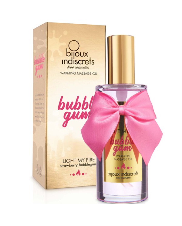 BIJOUX INDISCRETS LIGHT MY FIRE ACEITE MASAJE EFECTO CALOR SABOR CHICLE