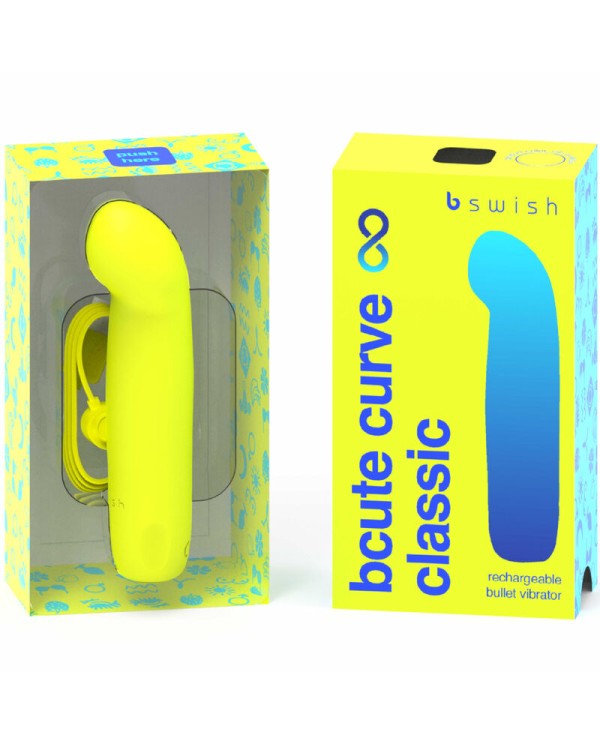 B SWISH BCUTE CURVE INFINITE CLASSIC VIBRADOR RECARGABLE SILICONA AMARILLO