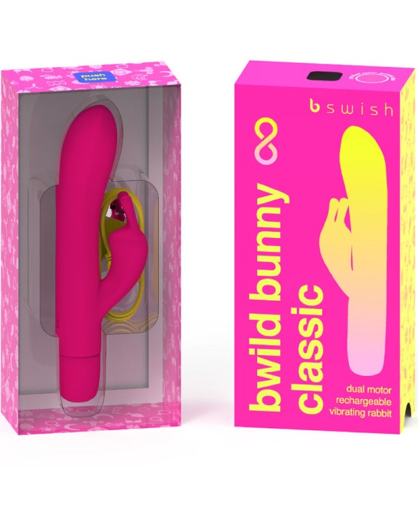 B SWISH BWILD BUNNY INFINITE CLASSIC VIBRADOR RECARGABLE SILICONA ROSA