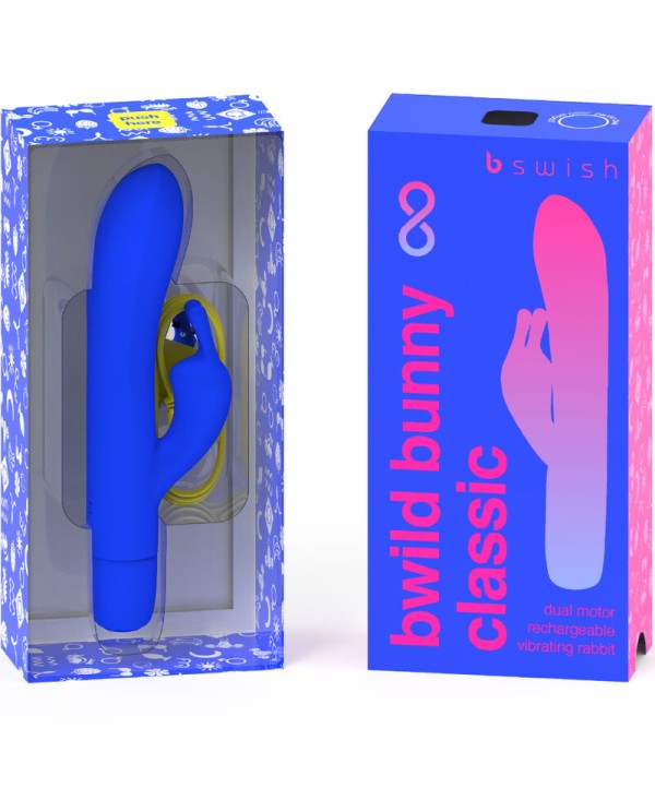 B SWISH BWILD BUNNY INFINITE CLASSIC VIBRADOR RECARGABLE SILICONA AZUL