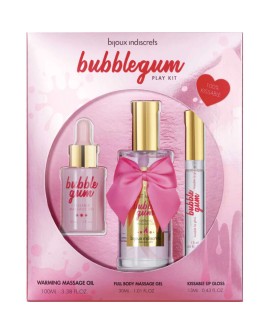 BIJOUX INDISCRETS - BUBBLEGUM PLAY KIT CON ACEITE, GEL & BRILLO DE LABIOS